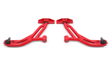 BMR 10-14 Ford Mustang / Shelby GT500 Non-Adj. Lower A-Arms (Poly/Delrin) - Red BMR Suspension