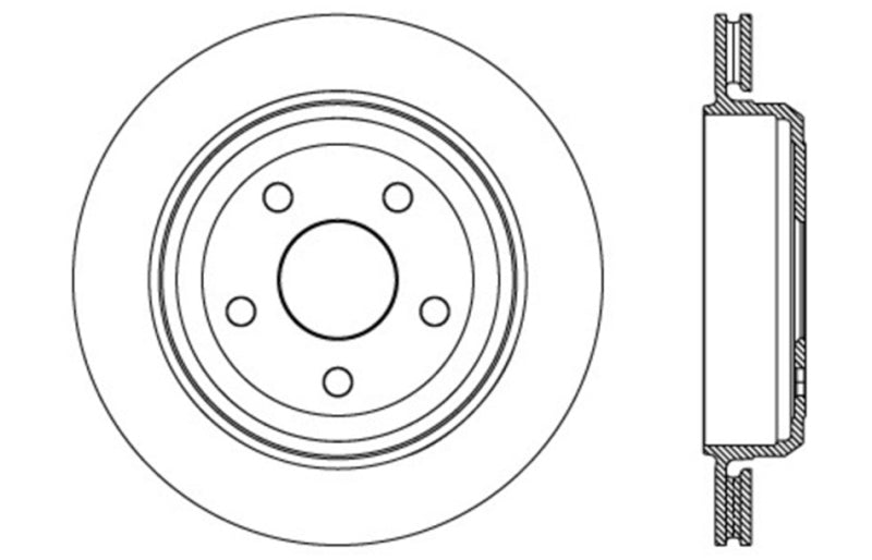 Disque de frein sport perforé et rainuré StopTech 11-17 Jeep Grand Cherokee (sauf SRT8)