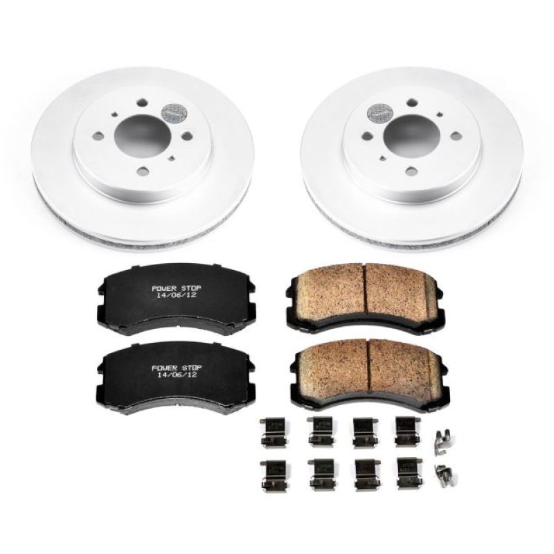 Power Stop 02-07 Mitsubishi Lancer Front Z17 Evolution Geomet Coated Brake Kit