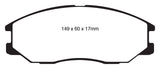 Plaquettes de frein avant EBC 08-10 Kia Sorento 3.3 Greenstuff