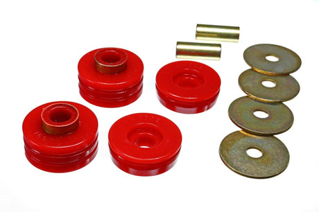 Ensemble de supports de transmission rouge Energy Suspension 66-77 Ford Bronco 4WD