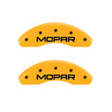 MGP 4 Caliper Covers Engraved Front & Rear Mopar Yellow Finish Black Char 2005 Chrysler Sebring