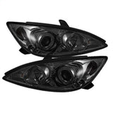 Phares de projecteur Spyder Toyota Camry 02-06 LED Halo LED Fumée Haute H1 Basse H1 PRO-YD-TCAM02-HL-SM