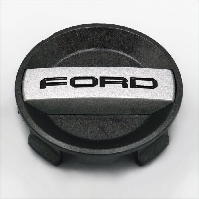 Kit de cache-moyeux de roue noirs et chromés Ford Racing pour camion/SUV Ford