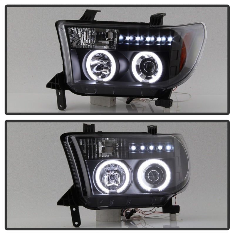 Phares de projecteur Spyder Toyota Tundra 07-13 CCFL Halo LED Blk PRO-YD-TTU07-CCFL-BK