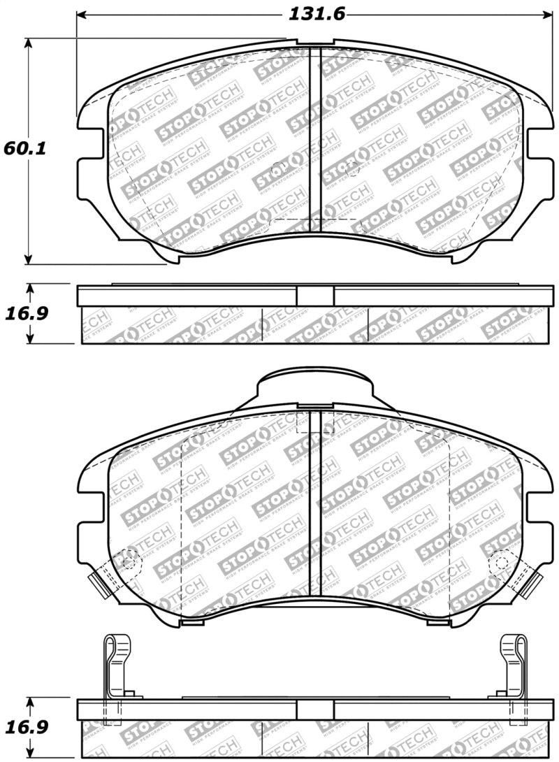 Plaquettes de frein StopTech Street Select - Avant