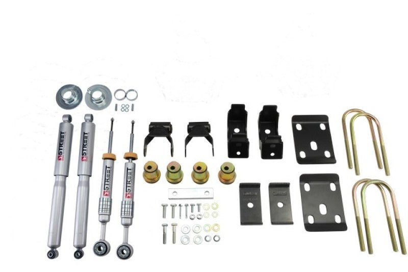 KIT D'ABAISSEMENT Belltech 14 Chev/GM Silverado/Sierra Std Cabs 2WD 0in à -4in Avant/7in Arrière avec amortisseur