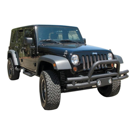 Pare-chocs avant à double tube pour Jeep Wrangler (JK) Rampage 2007-2018 - Noir