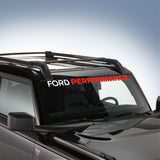 Bannière de pare-brise Ford Racing Ford Performance Bronco - Blanc/Rouge