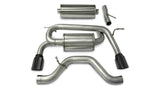 Corsa 06-08 Hummer H3 Cat-Back 3 pouces double arrière avec embouts simples Pro-Series noirs de 4 pouces