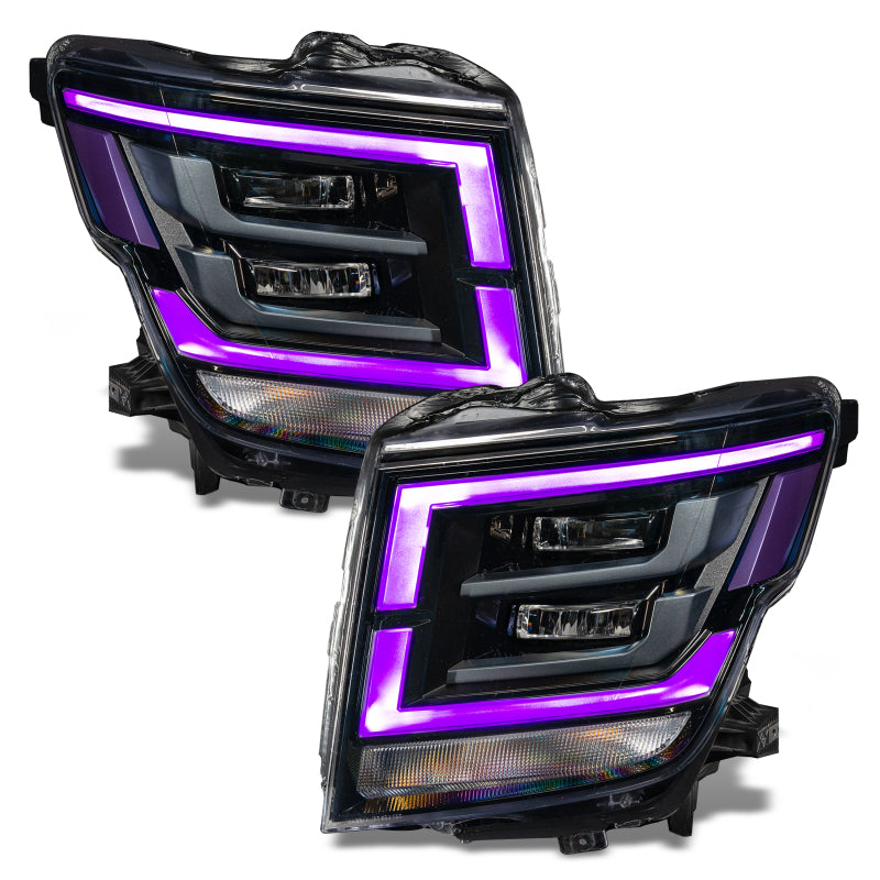 Mise à niveau des phares DRL RVB + W Oracle 21-22 Nissan Titan - ColorSHIFT avec contrôleur simple VOIR LA GARANTIE