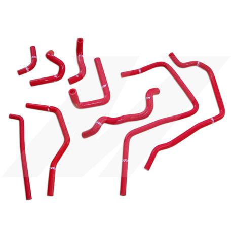 Tuyaux auxiliaires en silicone rouge Mishimoto 01-05 Subaru WRX