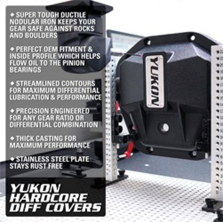 Cache avant en fonte nodulaire Yukon Gear Hardcore pour Jeep Wrangler JL Dana 44/210 mm