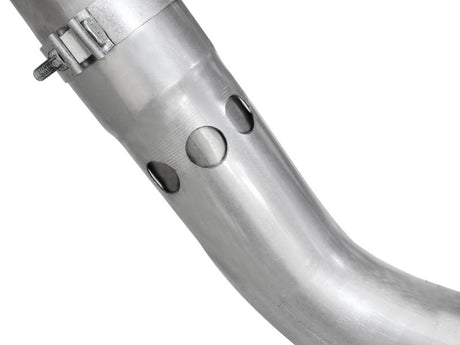 Échappement arrière DPF en acier inoxydable 409 de 4 po à grand alésage aFe HD avec embout noir pour camions Ford Diesel V8 15-16