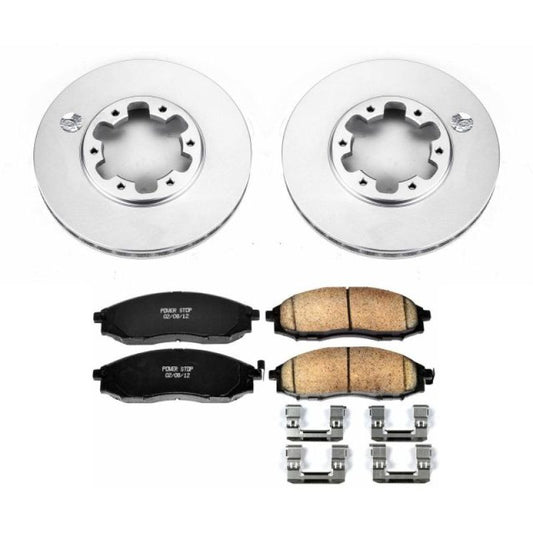 Power Stop 03-04 Nissan Frontier Front Z17 Evolution Geomet Coated Brake Kit