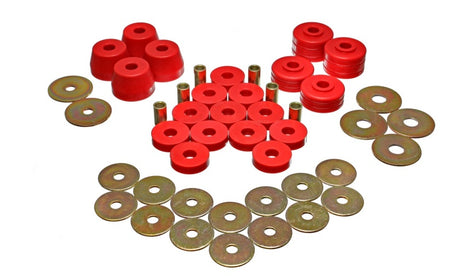 Ensemble de bagues de montage de carrosserie Energy Suspension - Rouge