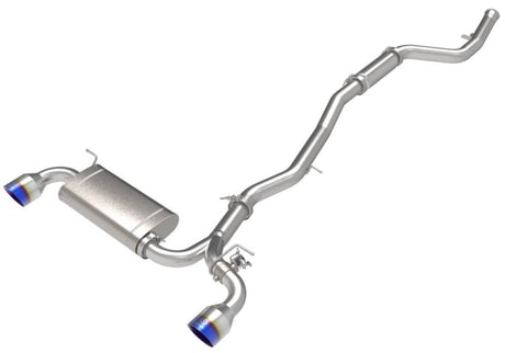 aFe POWER Takeda 2021 Toyota Supra 2.0L (t) 2.5in-3in 304 SS CB Échappement avec embouts bleus