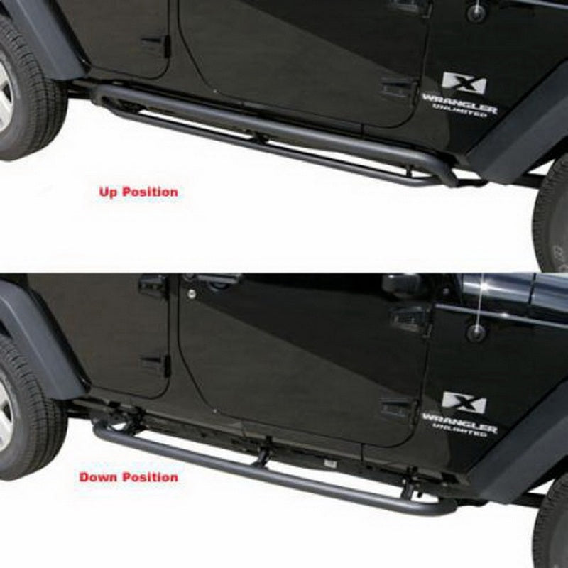 Rampage 2007-2018 Jeep Wrangler(JK) Srs Side Bar Rockerguard Step - Black