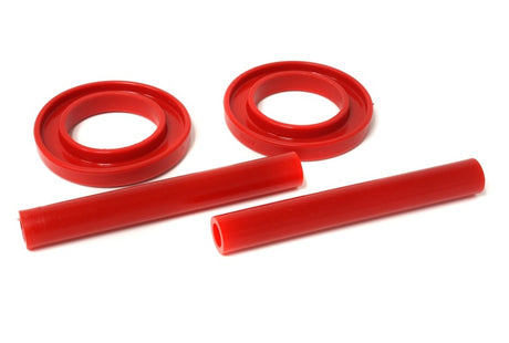 Ensemble d'isolateurs supérieurs et inférieurs de ressorts avant rouges Energy Suspension 83-04 Ford Mustang SVO