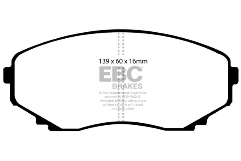 Plaquettes de frein avant EBC 00-02 Mazda MPV 2.5 Ultimax2