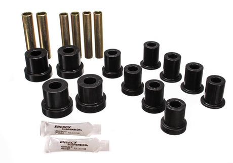 Ensemble de bagues de ressort à lames avant noires Energy Suspension 73-87 GM Denali XL/SUburban/Yukon XL 4WD