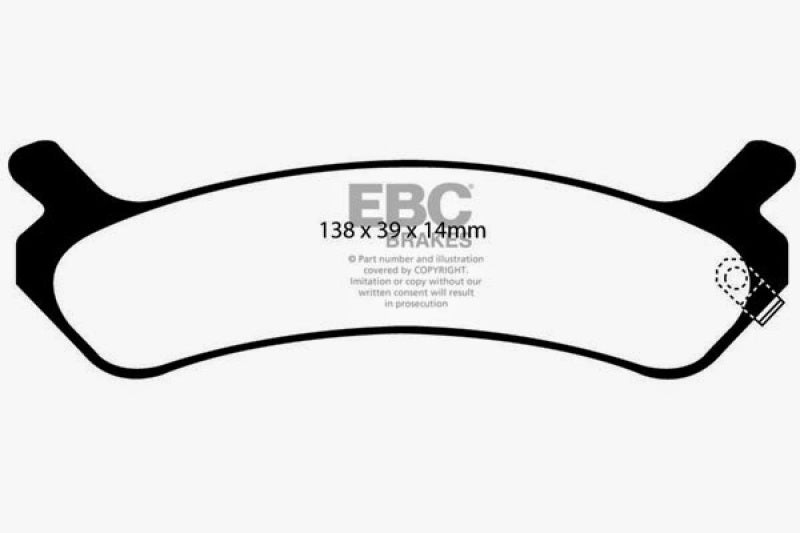 Plaquettes de frein arrière EBC Greenstuff pour Hyundai Sonata 2.0 92-94