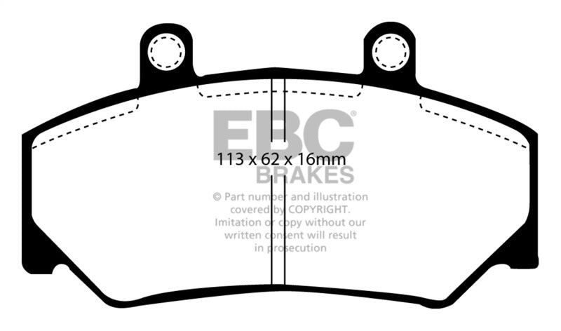 EBC 91-95 Volvo 940 (ABS) 2.3 (Bendix) Redstuff Front Brake Pads