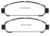 Plaquettes de frein avant EBC 08+ Toyota Venza 2.7 Greenstuff