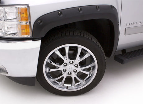 Élargisseurs d'aile texturés plats Elite Series de Lund 19-22 GM Silverado/Sierra RX avec boulons noirs - Noir 4 pièces