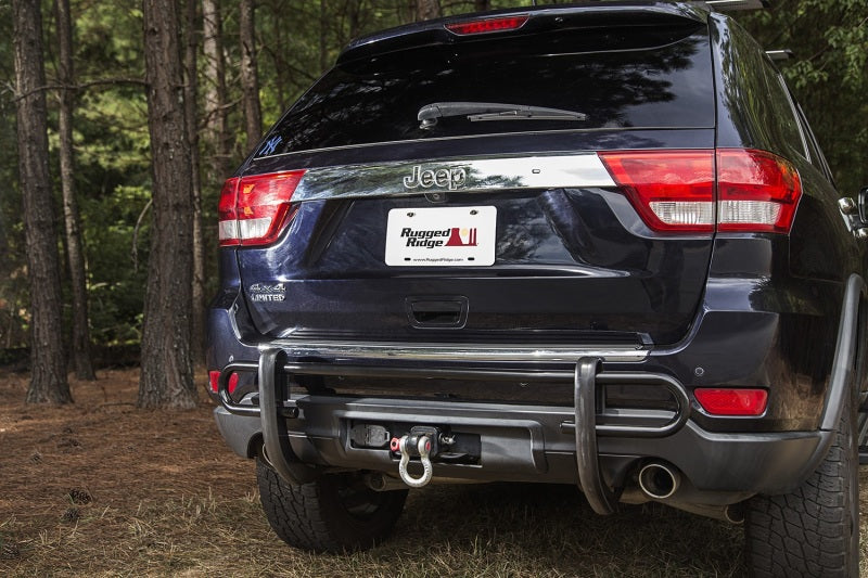 Rugged Ridge Rear Bumper Guard Black. Double Tube 11-18 WK