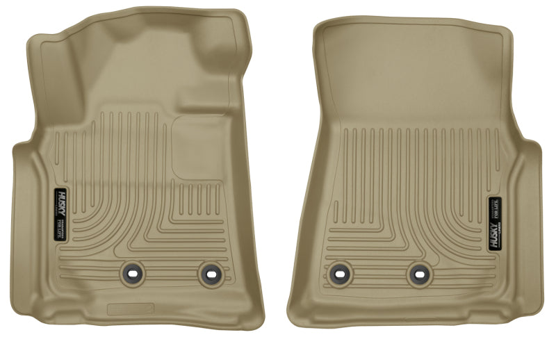 Revêtements de sol avant Husky Liners 13-16 Lexus LX570 / 13-16 Toyota Land Cruiser WeatherBeater Tan