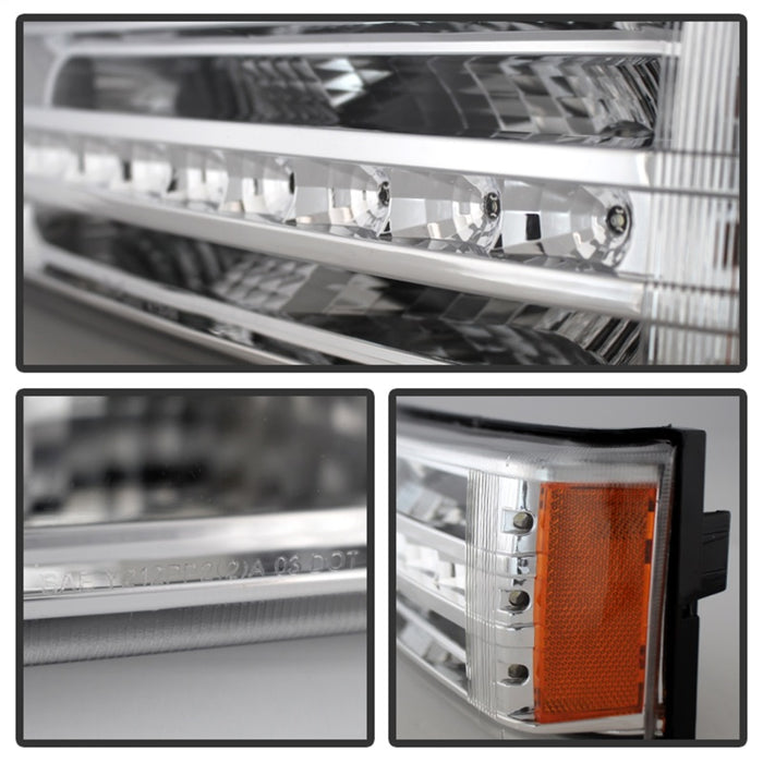 Feux de pare-chocs à LED Xtune Chevy Silverado 03-06 / Avalanche 02-06 Chrome CBL-JH-CS03-LED-C