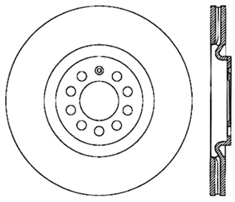 Rotor avant droit percé StopTech 00-06 Audi TT