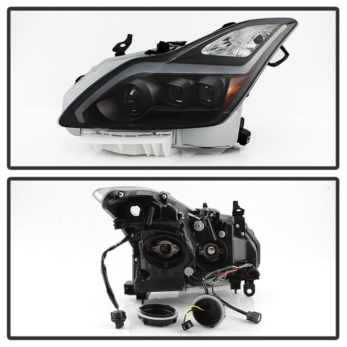 Phares de projecteur xTune Infiniti G37 Coupé (non AFS) 08-15 - Noir PRO-JH-IG3708-2D-LB-BK