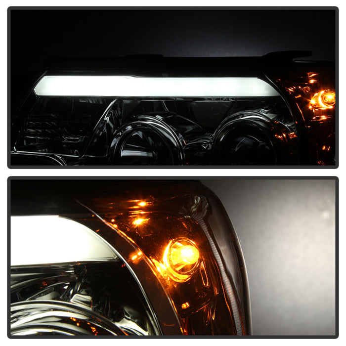 Spyder Toyota Tacoma 12-16 Projector Headlights Light Bar DRL Chrome PRO-YD-TT12-LBDRL-C