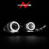 Phares de projecteur ANZO 1998-2002 Chevrolet Camaro avec halo noir