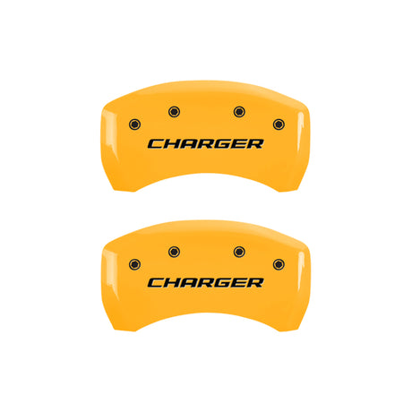 Couvre-étriers MGP 4 gravés avant et arrière bloc/chargeur finition jaune noir ch