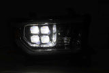 Phares à LED AlphaRex 07-13 Toyota Tundra NOVA Proj noirs avec lumière active/signal séquentiel/DRL