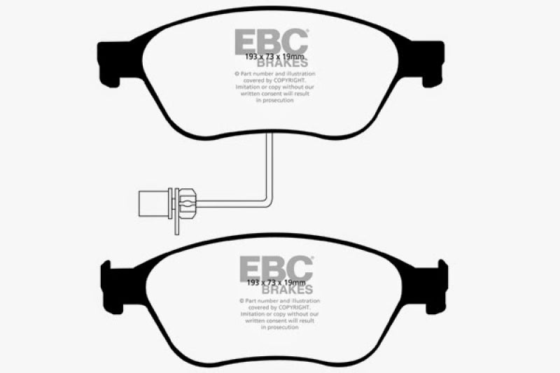 Plaquettes de frein avant EBC Ultimax2 pour Volkswagen Phaeton 4.2L 2003-2006