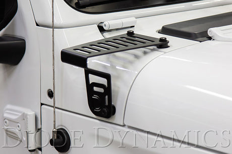 Kit de support de capot à LED Diode Dynamics 18-21 Jeep JL Wrangler/Gladiator SS3 - Blanc Sport