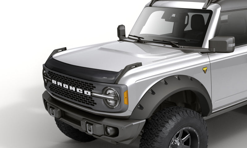 Protection de capot en acrylique à profil bas Aeroskin AVS 21-23 pour Ford Bronco (sauf Raptor) - Fumée