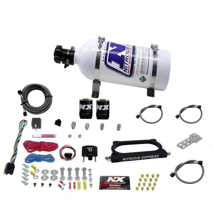 Nitrous Express 07-14 Ford Mustang GT500 Nitrous Plate Kit (50-250HP) w/5lb Bottle