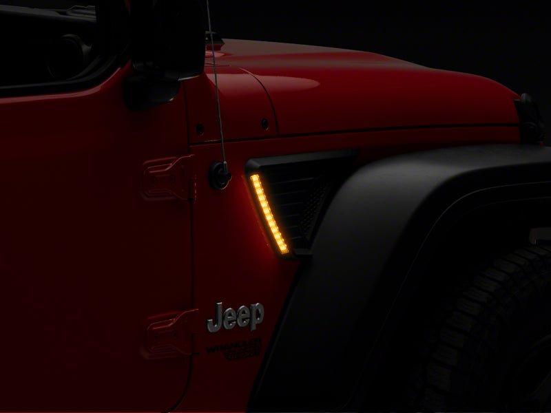 Éclairage d'aération à LED Raxiom 18-23 Jeep Wrangler JL avec DRL et clignotants