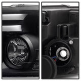 Spyder Dodge Ram 13-15 Projector Headlights Light Bar DRL Black PRO-YD-DR13-LBDRL-BK