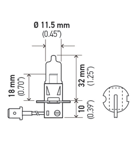Ampoule Hella Optilux H3 12V/55W XY Extreme Jaune