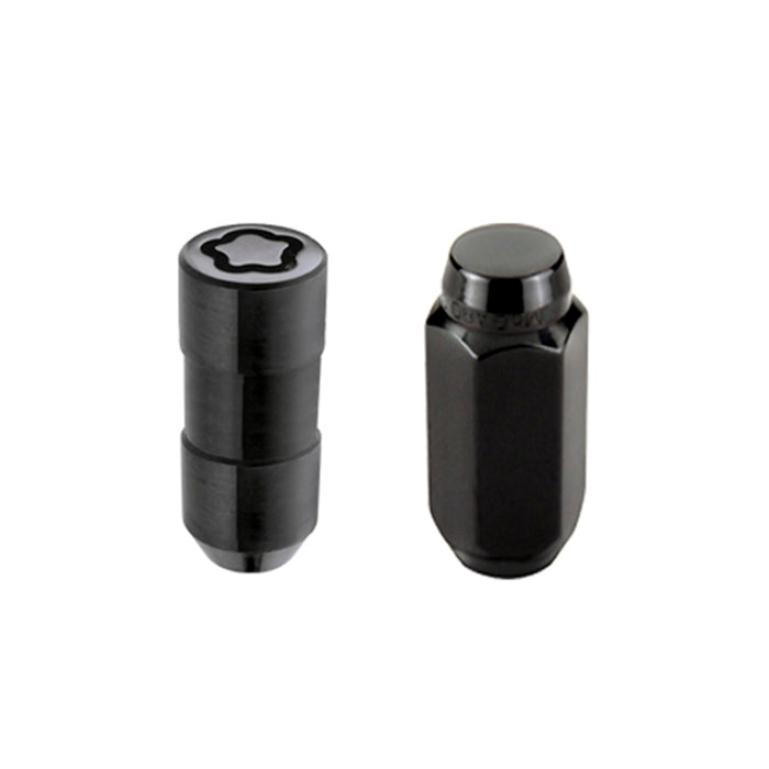 McGard 6 Lug Hex Install Kit w/Locks (Cone Seat Nut) M14X1.5 / 22mm Hex / 1.945in. Length - Black