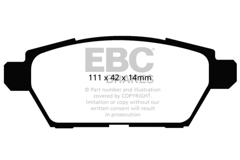 Plaquettes de frein arrière EBC 06-09 Ford Fusion 2.3 Ultimax2