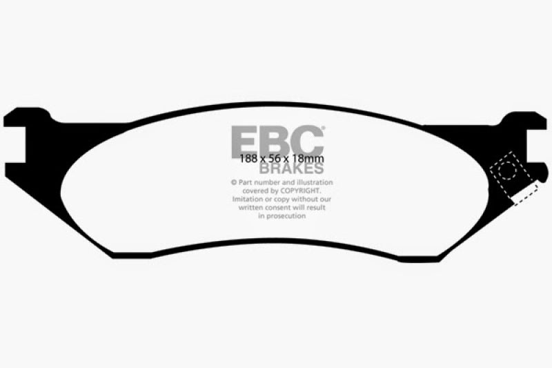 Plaquettes de frein avant extra-robustes EBC 04-06 Dodge Durango 3.7